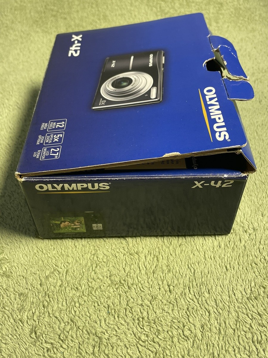 Olympus X-42 Digital Camera 12 MP 5x Optical Zoom Black Not Tested