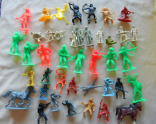 Vintage Cowboy Indian Army Solider Figures Mixed Colors 41 Pieces