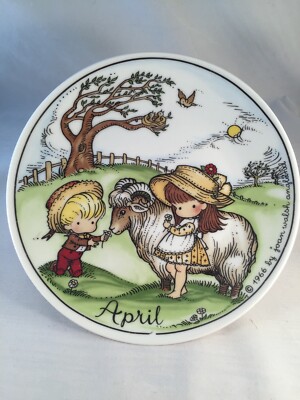 Joan Walsh Anglund 1966 April Vintage Decorative Plate 7 3/4