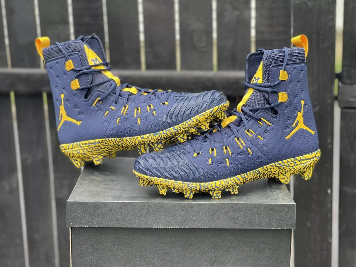 Size 15 Michigan Wolverines Nike Air Jordan Force Savage Elite Football  Cleats