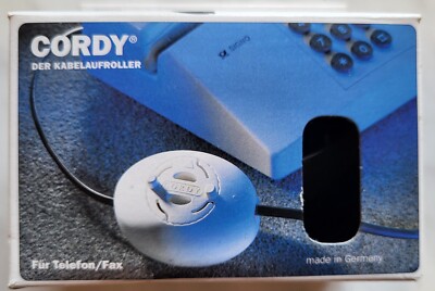Cordy Kabelaufroller**schwarz**medium für Telefon HiFi EDV**NEU und OVP