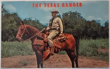Vintage Postcard Texas Ranger on Horseback AA23