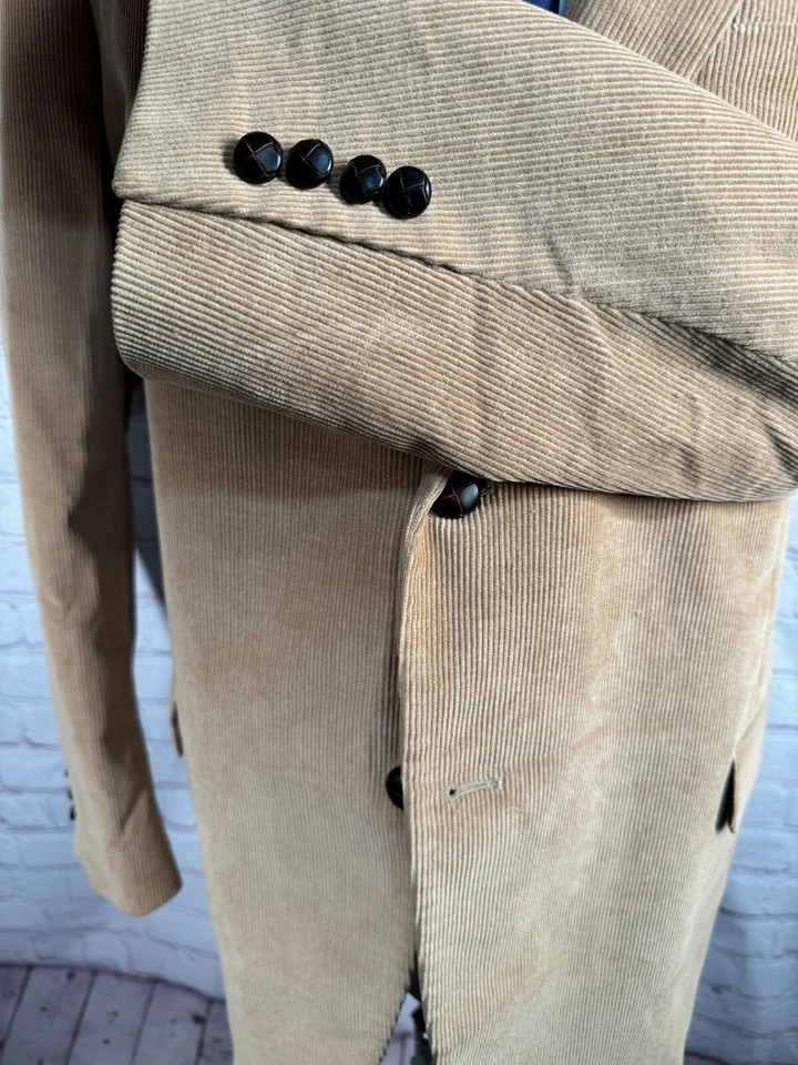 DOCKERS Mens Brown COTTON CORDUROY Classic Fit Sport Coat Blazer Jacket SIZE 46R - Image 4 of 4