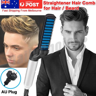 Men Hair Straightener Hair Styling Comb Beard Brush Electric