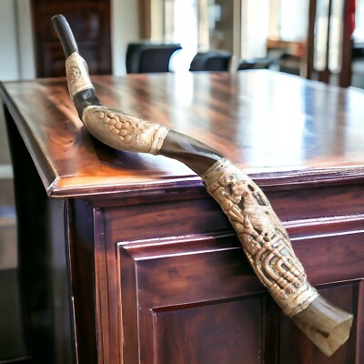 Shofar Yéménite Shofar Yemenite En Corne De Kudu Naturel 76-81cm Shofar Yéménite Shofar Yemenite En Corne De Kudu Naturel 76-81cm