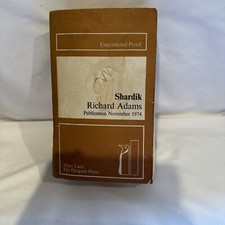RARE PROOF “SHARDIK” By Richard Adams. Nathan Lane/The Penguin Press 1974