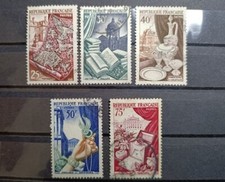 FRANCE 1954. N° 970 à 974. Série . Oblitérés.
