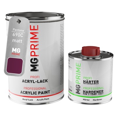 Pantone 690C Violet matt Acryl Lack 1,5 Liter 1500 ml Dose inkl. Härter