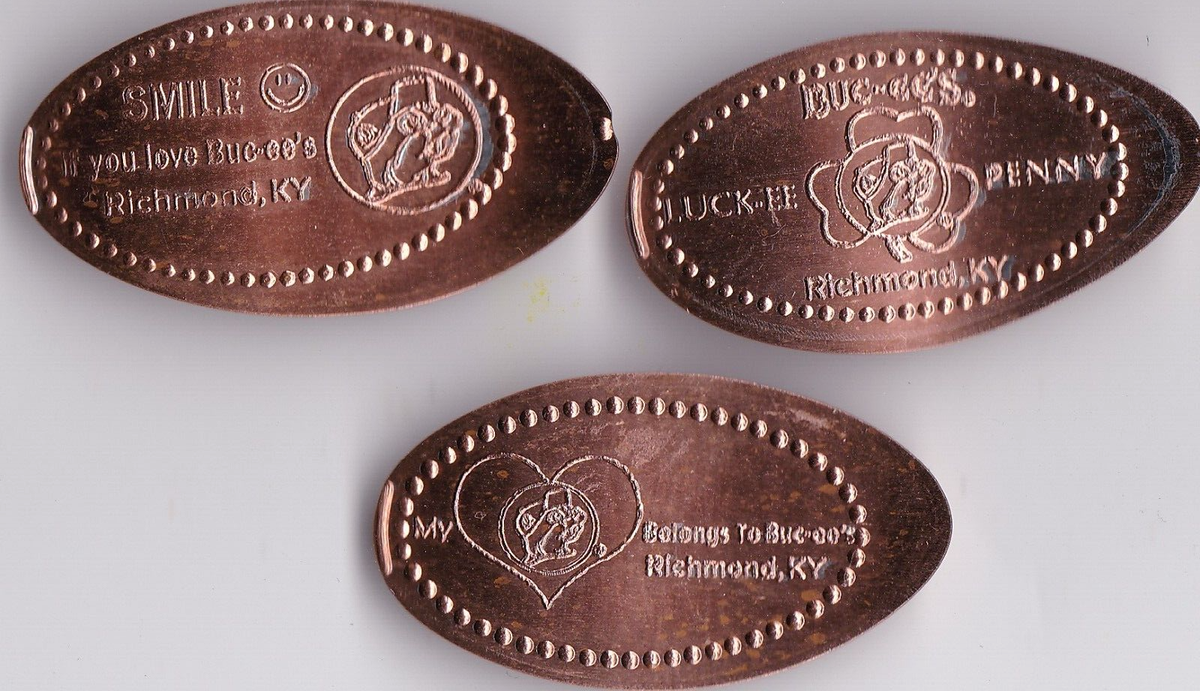 penny お譲りします。 Elongated Souvenir Penny: Set of 3 Buc-ee's Richmond, KY Z 463 | eBay