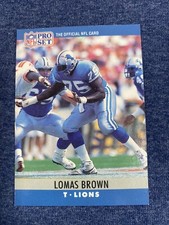 🔥1990 NFL Pro Set LOMAS BROWN #98 MINT Detroit Lions Football Vintage Card🔥.