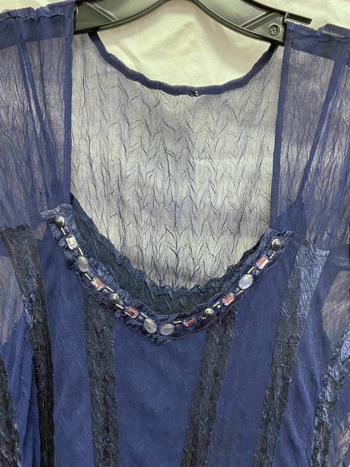 Robe 'Waterfall' Komarov En Violet Glacé - Taille XL - Parfaite Pour Les Soirées