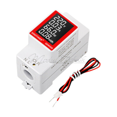 Rail Type Multi-function Digital LCD Power Energy Voltage Current Meter SDM008