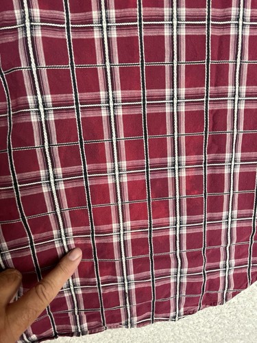 Vintage Wrangler Pearl Snap Western Heavy Plaid Flannel Shirt Brushpopper Large - Picture 13 of 14