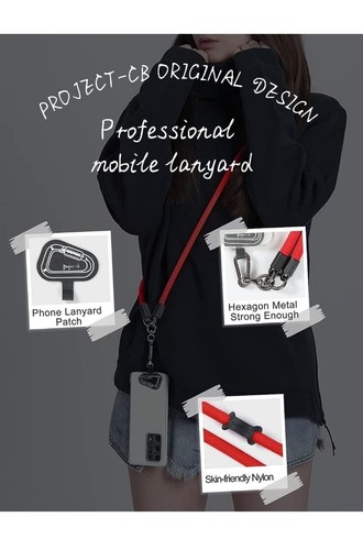 Project-CB Cell Phone Lanyard & 2 Patch Phone Strap Crossbody Universal Lanyard - Zdjęcie 4 z 7