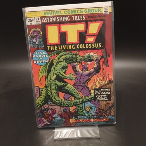 Astonishing Tales #24 Marvel Comics 1974 It the Living Colossus Fin Fang Foom - Picture 1 of 1