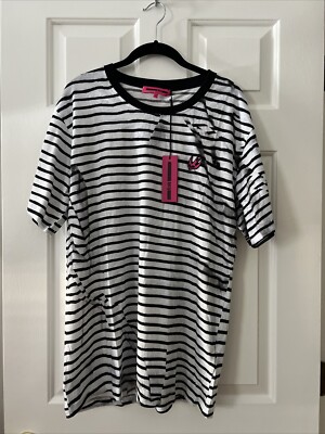 NWT MCQ ALEXANDER MCQUEEN STRIPED SWALLOW TOP size XXL