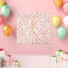 1*1m Artificial Flower Wall Panels Flower Wall Mat Silk Rose Flower Panels New