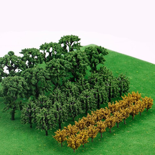 50pcs DIY Miniature Trees Model Train Railroad Wargame Scenery Landscape Scale - Picture 6 of 11