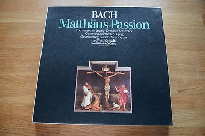 BACH St. MATTHEW Matthäus Passion Thomaner MAUERSBERGER 4LP box Parnass eurodisc