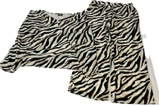 Masseys Flowy Top And Pant Set Womens Size L Multicolor Animal Print Lined