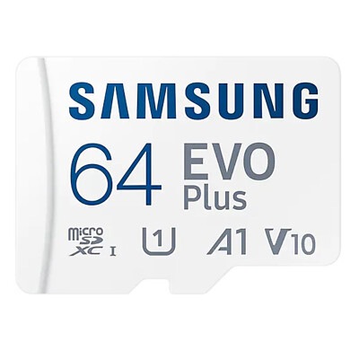 SAMSUNG 64GB microSDXC EVO Plus 130MB/s (2021) U1 V10 A1 microSD-SD-Adapter