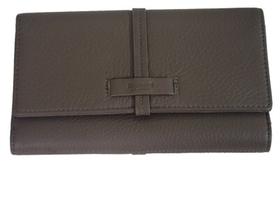 NEW HAMMITT Women's Benjamin Wallet Olivine Pebbled Leather