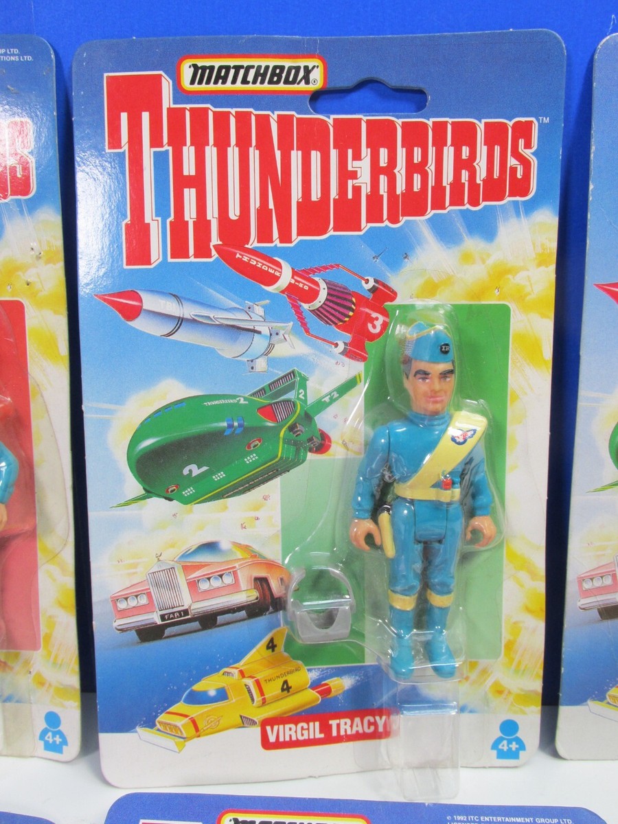 8 vintage THUNDERBIRDS MATCHBOX ACTION FIGURE 1992 SET alan