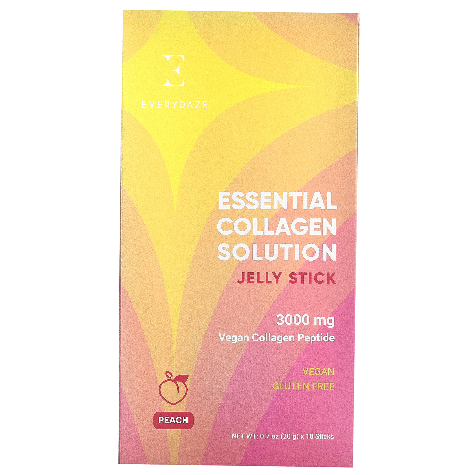 Essential Collagen Solution Jelly Stick Персик 3000 мг 10 стиков 07 унции 20 3390₽