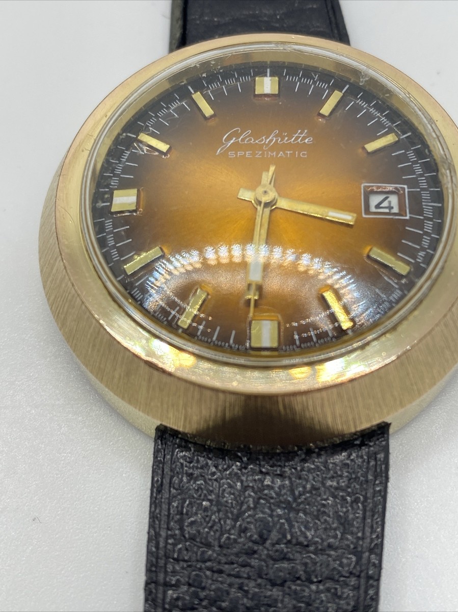 Glashütte Spezimatic 26 Rubis, GUB 75 Automatik Datum Bullhead 42 mm