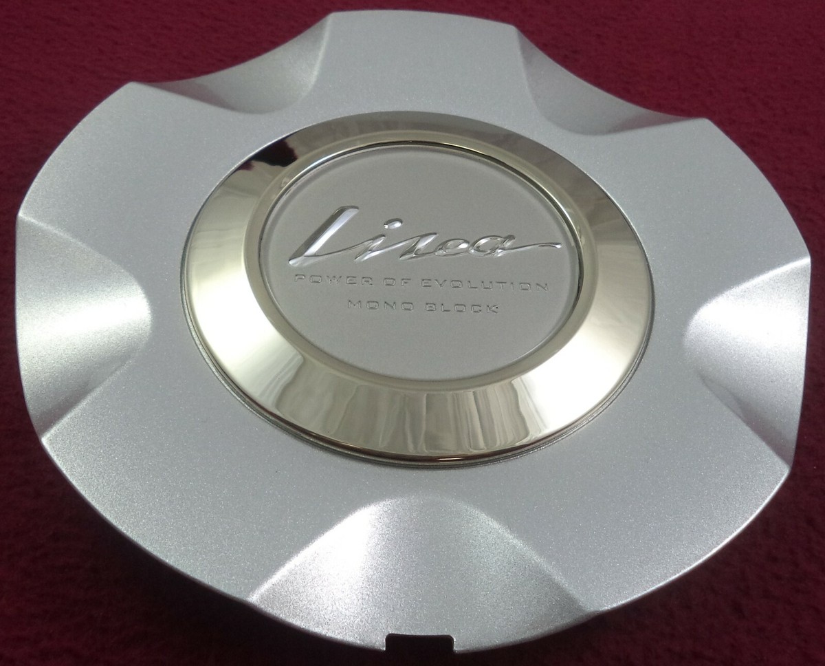 Lizea Wheels Silver Custom Wheel Center Caps Set of 2 # BC