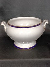 Spode Consul Cobalt Large Vegetable Tureen Bowl Bone China England Blue Gold VGC