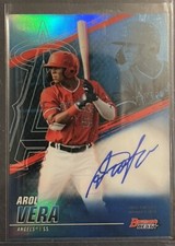2021 Bowman's Best Arol Vera Best of '21 Autographs Blue #’d 119/150 Angels