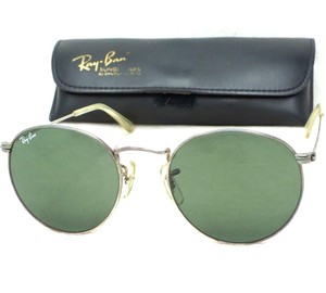 Ray BAN B\u0026L USA occhiali da sole rotondi Metallo Vintage Grigio G15 ovale  argento scuro | eBay