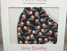 Vera Bradley Little Birds Fitted Mask Adjusters Mask New Fast Shipping