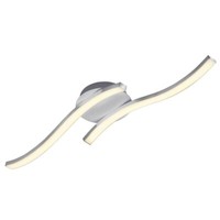 Briloner Go Led Deckenleuchte, WarmweißEs Licht, Wellendesign, Silberfarbig, 55