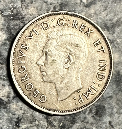 1940 Canada 50 Cents George VI. WWII Era Very Fine. 80% Silver. Charity Auction