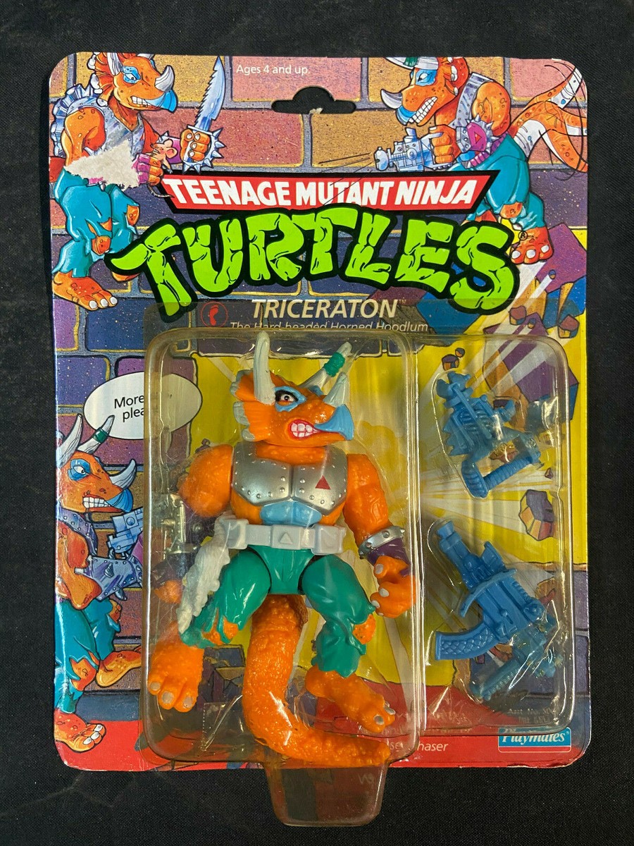 TEENAGE MUTANT NINJA TURTLES TRICERATON MINT ON UNPUNCHED CARD | eBay