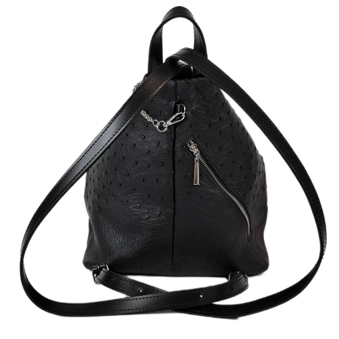 COACH Zaino donna ORIGINALE pelle di struzzo esotica borsa nera borsa