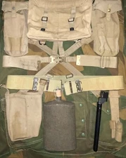 Pattern 37 British Web Gear - Infantry, NCO, Officer  WW2 - Parts and Book