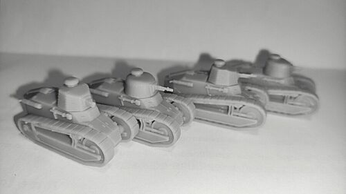 Renault FT-17 tank 3D printed in Resin scale 1 / 100th for wargaming - Imagen 1 de 22
