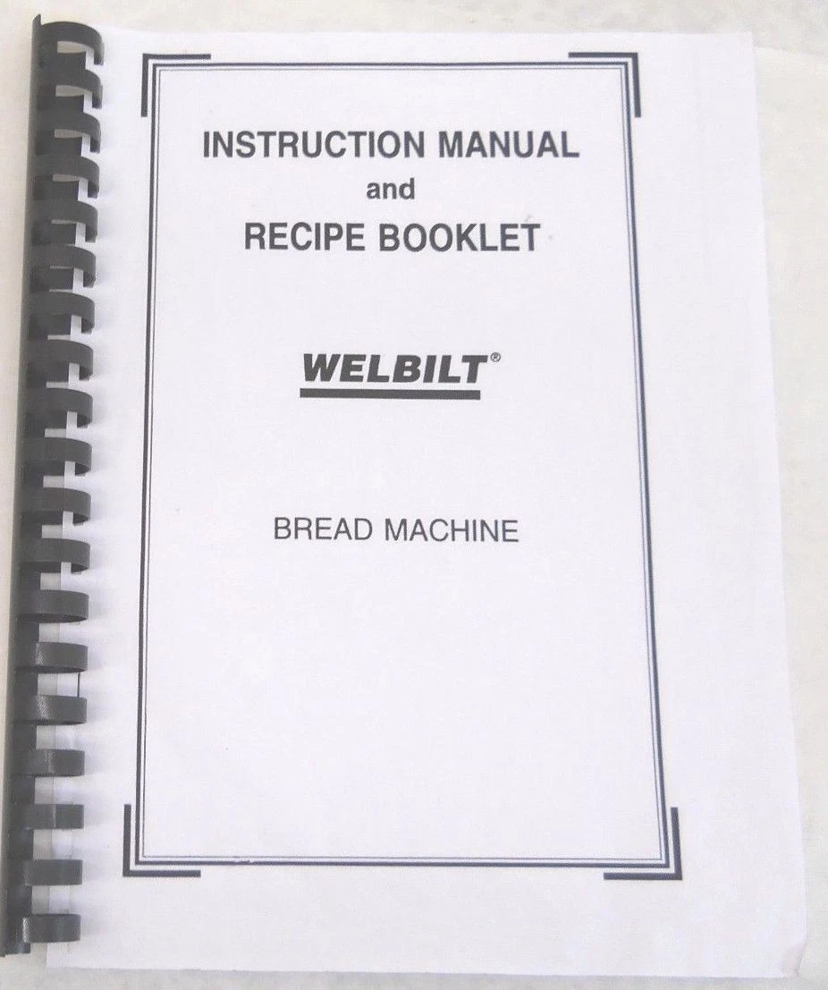 Welbilt Bread Machine Maker Manual ABM1L2PS ABM1L23 ABM2H22 ABM2H52 ABM2H60
Opens in a new window or