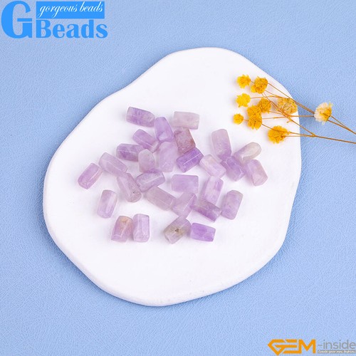 Natural Assorted Gemstone Faceted Tube Column Beads for Jewelry Making 8x12mm - Picture 151 of 192