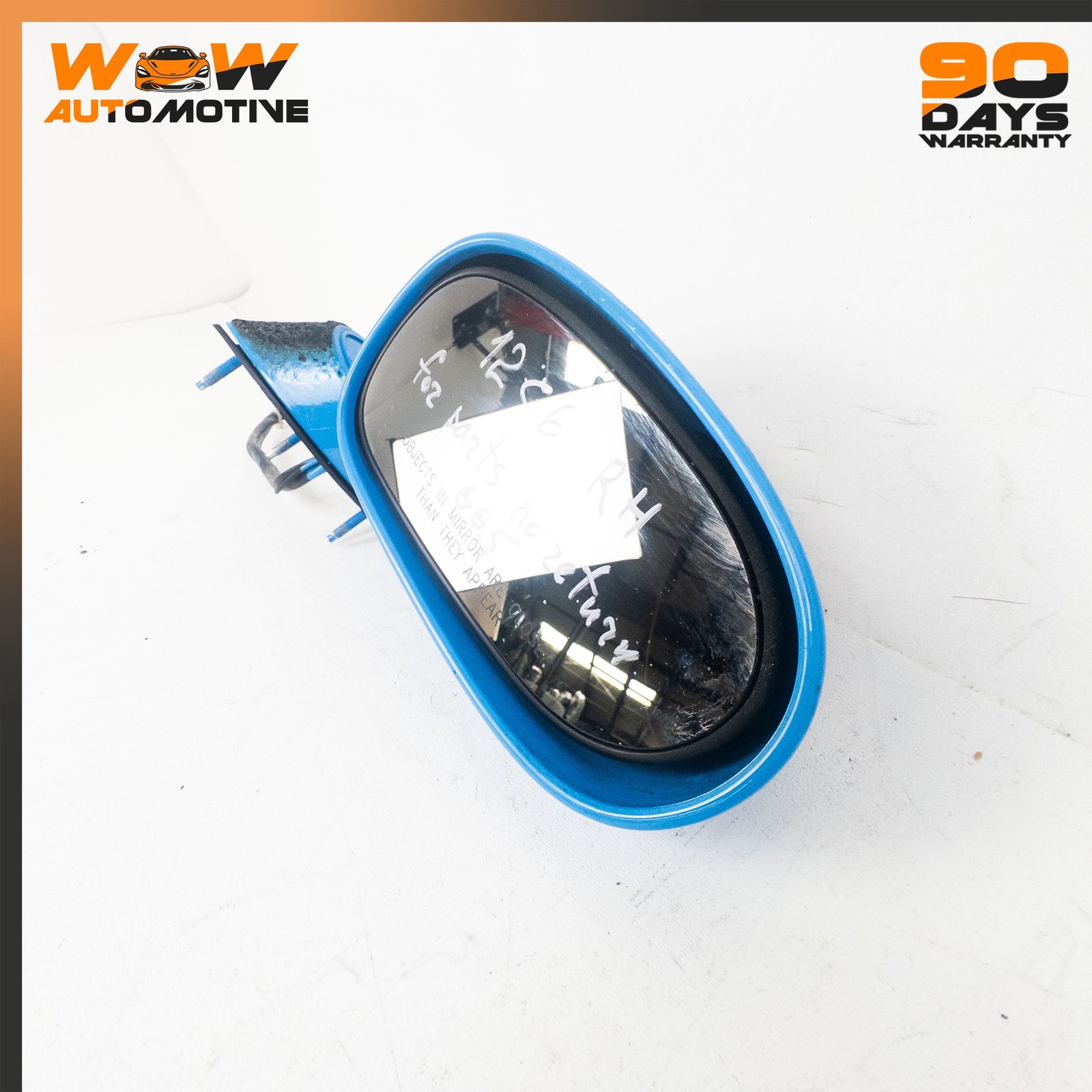 05-13 CHEVROLET CORVETTE C6 FRONT RIGHT POWER FOLD DOOR MIRROR ASSEMBLY BLUE OEM