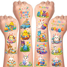 Easter Tattoos for Kids 60 Pcs Easter Basket Stuffers for Children and Toddlers,
