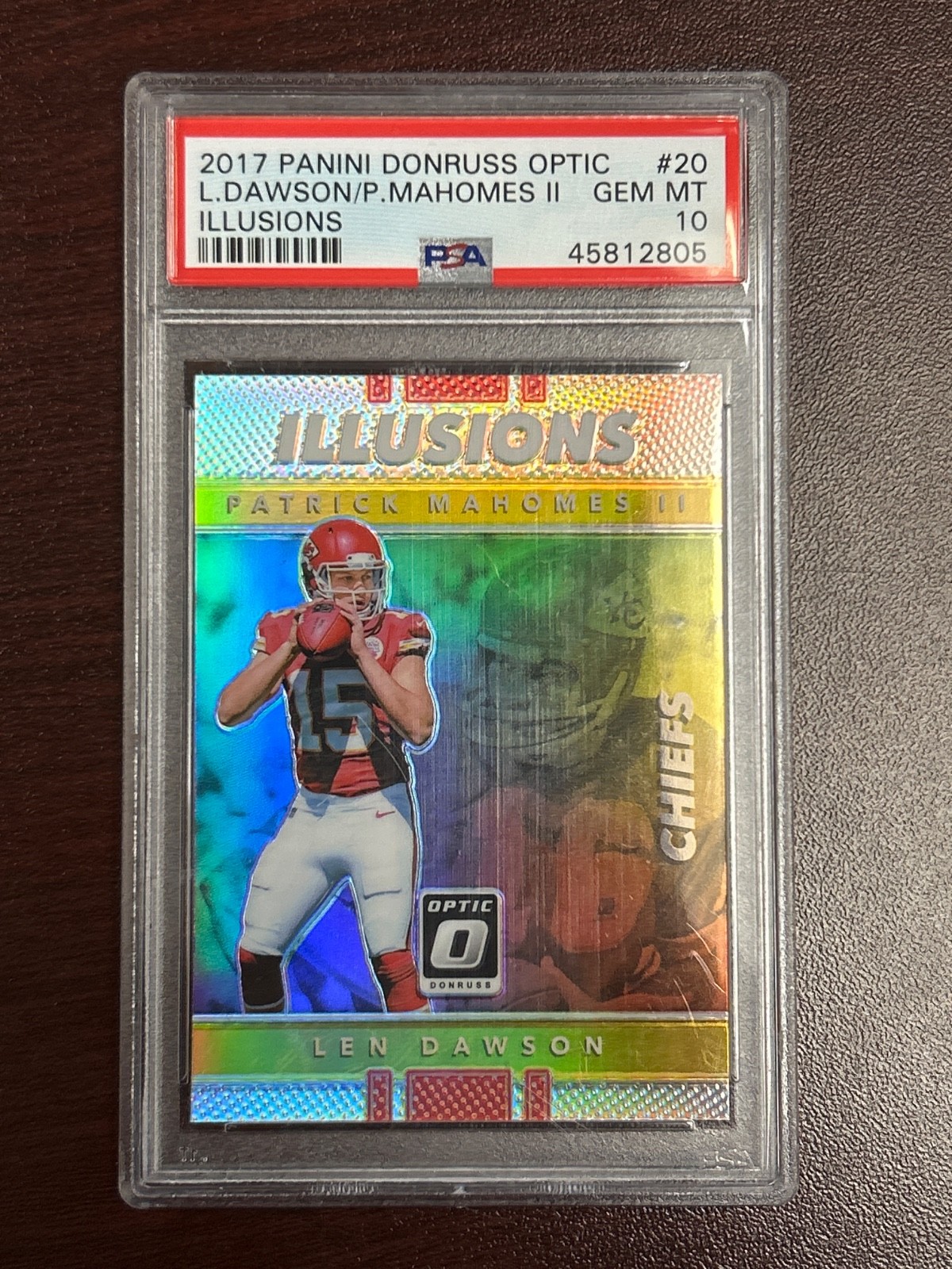 2017 Panini Donruss Optic Illusions -  Patrick Mahomes II #20 (RC) PSA 10