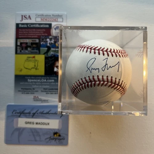 Greg Maddux Autographed Baseball MLB JSA Palm Beach Certified COA MLB HOF