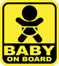 Baby on Board safety sign sticker baby in car Decal Waterproof UV-Resistant WS2