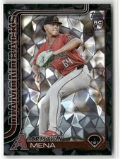 2025 Topps #120 Cristian Mena Rookie Black Diamante 1/10 Diamondbacks RC