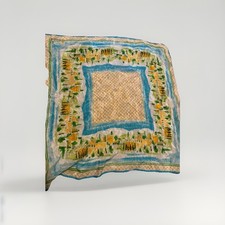 Vintage City Print Art Silk Scarves By Vera Neumann Scarf Japan 26x26 square