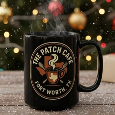 Landman The Patch Cafe logo Mug M-Tex Oil Fort Worth TX coffee mug